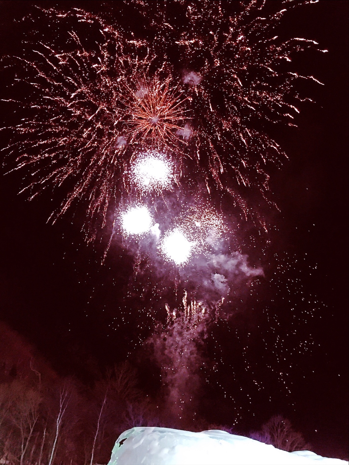 Sounkyo Hot Springs Ice Festival Fireworks