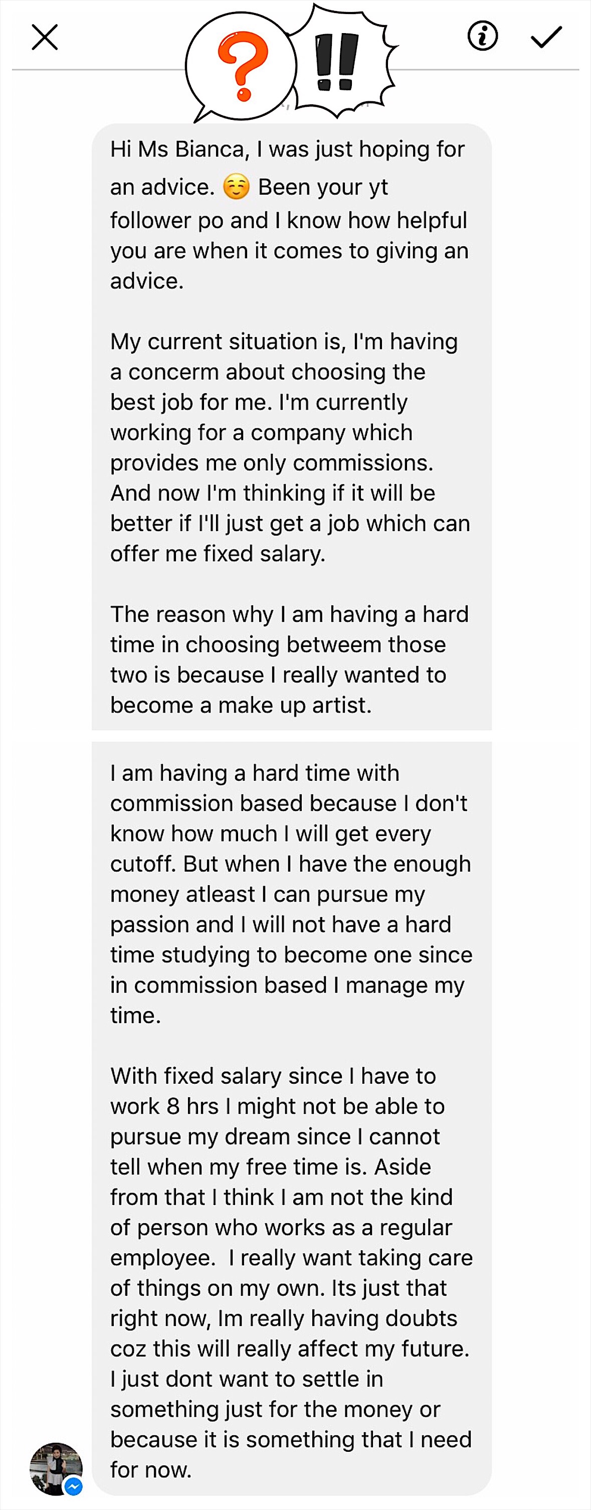 Dear Bianca V Career Advice